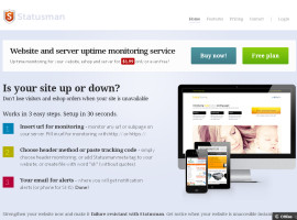 www.statusman.com – Website and server uptime monitoring service